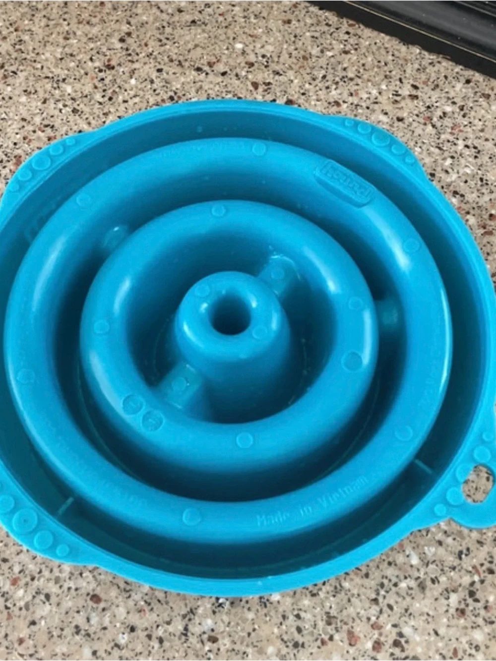 Outward Hound Blue Mid Size Pet Food Bowl Puzzle Center NWOT
